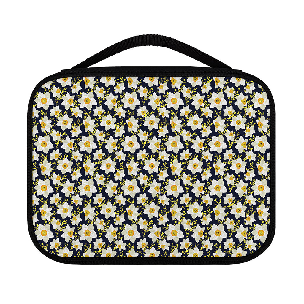 White Daffodil Flower Pattern Print Classic Bible Case