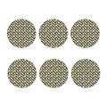 White Daffodil Flower Pattern Print Coaster Set