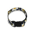 White Daffodil Flower Pattern Print Dog Collar