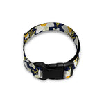 White Daffodil Flower Pattern Print Dog Collar