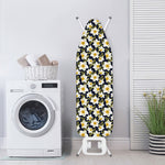 White Daffodil Flower Pattern Print Ironing Board Cover
