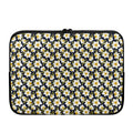 White Daffodil Flower Pattern Print Laptop Sleeve