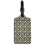 White Daffodil Flower Pattern Print Luggage Tag