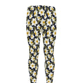 White Daffodil Flower Pattern Print Men's Leggings