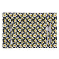 White Daffodil Flower Pattern Print Placemat