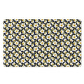 White Daffodil Flower Pattern Print Polyester Doormat