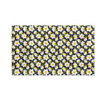 White Daffodil Flower Pattern Print Polyester Flag