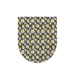 White Daffodil Flower Pattern Print Toilet Lid Cover