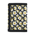 White Daffodil Flower Pattern Print Trifold Wallet