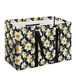 White Daffodil Flower Pattern Print Utility Tote Bag