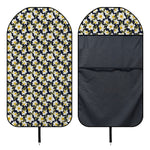 White Daffodil Flower Pattern Print Waterproof Car Seat Cover