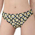 White Daffodil Flower Pattern Print Women's Panties