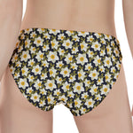 White Daffodil Flower Pattern Print Women's Panties