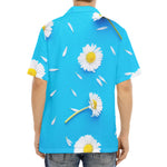 White Daisy Flower Print Aloha Shirt