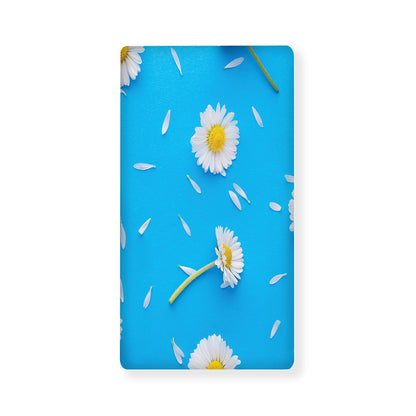 White Daisy Flower Print Baby Crib Sheet