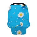 White Daisy Flower Print Baby Seat Cover