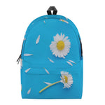 White Daisy Flower Print Backpack
