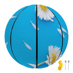 White Daisy Flower Print Basketball