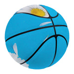 White Daisy Flower Print Basketball