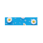 White Daisy Flower Print Bed Runner