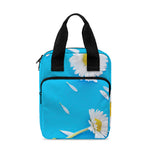 White Daisy Flower Print Bible Tote Bag