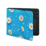 White Daisy Flower Print Bifold Wallet