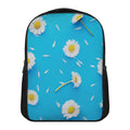 White Daisy Flower Print Casual Backpack