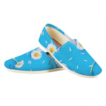 White Daisy Flower Print Casual Shoes