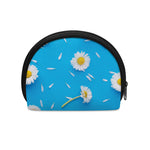 White Daisy Flower Print Coin Purse