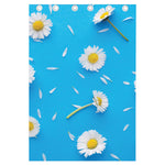 White Daisy Flower Print Curtain