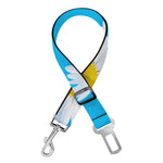 White Daisy Flower Print Dog Seat Belt