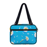 White Daisy Flower Print Double Strap Bible Bag