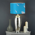White Daisy Flower Print Drum Lamp Shade