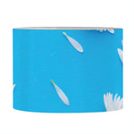White Daisy Flower Print Drum Lamp Shade