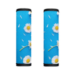 White Daisy Flower Print Handle Covers