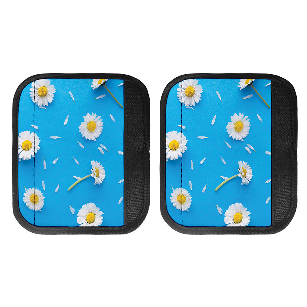 White Daisy Flower Print Handle Covers