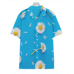 White Daisy Flower Print Hawaiian Shirt