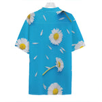 White Daisy Flower Print Hawaiian Shirt