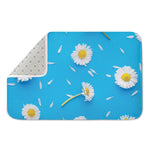White Daisy Flower Print Indoor Door Mat