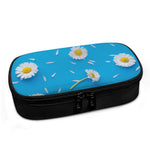White Daisy Flower Print Insulin Cooler Travel Case