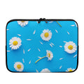 White Daisy Flower Print Laptop Sleeve