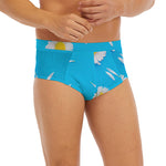 White Daisy Flower Print Men's Briefs