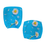White Daisy Flower Print Office Chair Cover