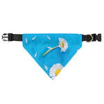 White Daisy Flower Print Over The Collar Dog Bandana
