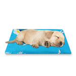 White Daisy Flower Print Pet Cooling Mat Cover