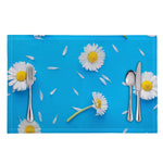 White Daisy Flower Print Placemat
