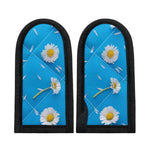 White Daisy Flower Print Skillet Handle Cover