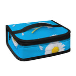 White Daisy Flower Print Small Lunch Bag