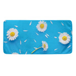 White Daisy Flower Print Towel