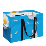 White Daisy Flower Print Utility Tote Bag